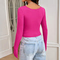 spring/summer new arrival: cross-border european and american style slim-fit short sleeve long-top t-shirt - fashionable and versatile barbie pink top