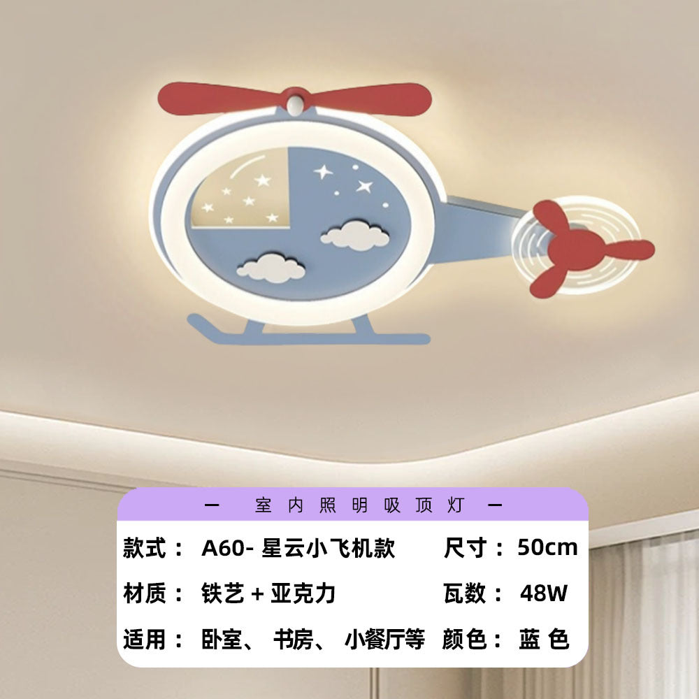 Intelligent led ceiling light full spectrum bedroom light simple creative boy children's room airplane restaurant room lighting