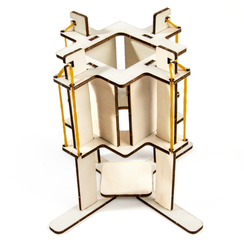 Scientific experiment DIY shock absorber model technology small production rubber band elastic deformation children's educational toy material