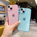 Large hole and high transparency suitable for apple 16promax colorful transparent mobile phone case iphone14 anti-fall tpu protective cover