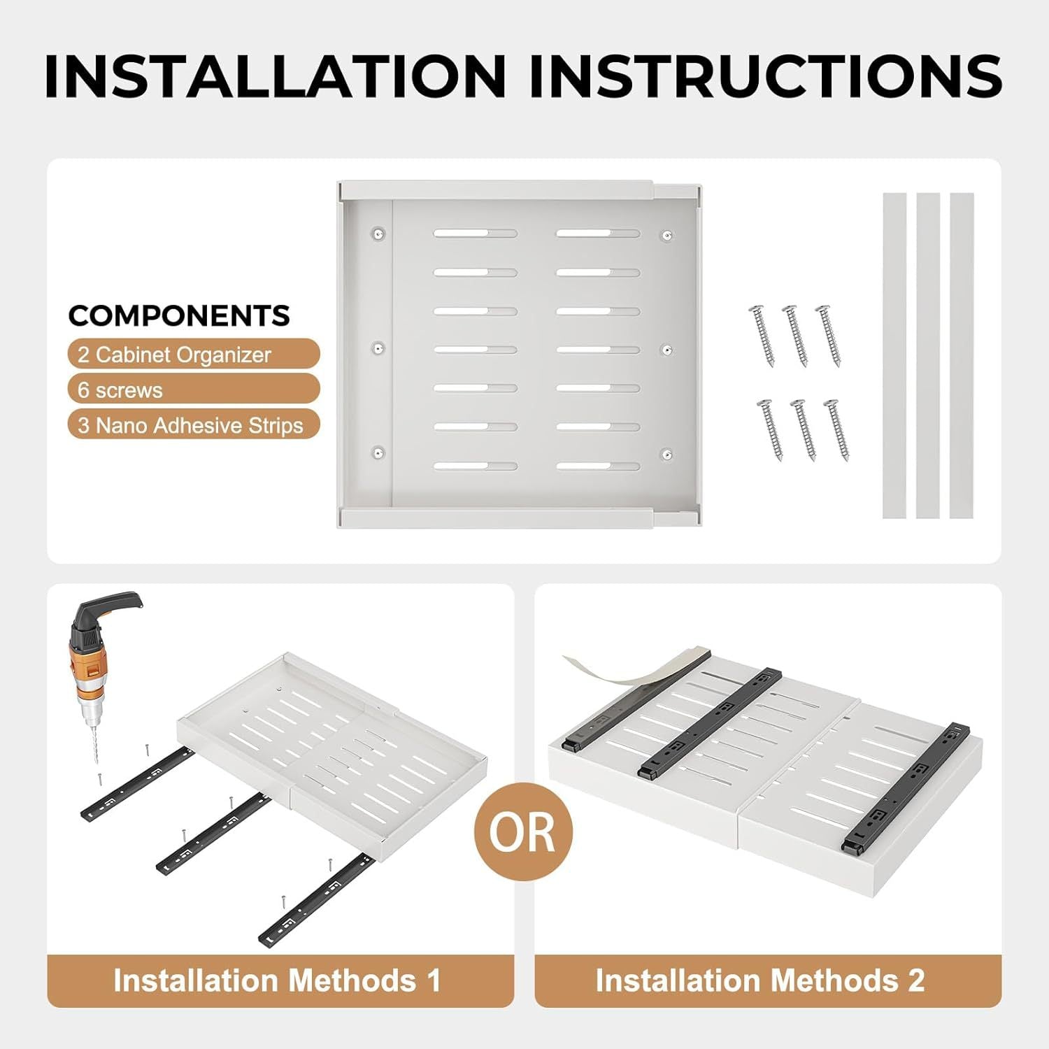 Retractable Cabinet Pull Basket Pull-out Kitchen Shelf No Punching Lower Sink Drawer Multifunctional Storage Shelf