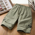 [quick-drying high-elastic shorts] children's thin quick-drying shorts, medium and large children's elastic workwear shorts outwear summer yh