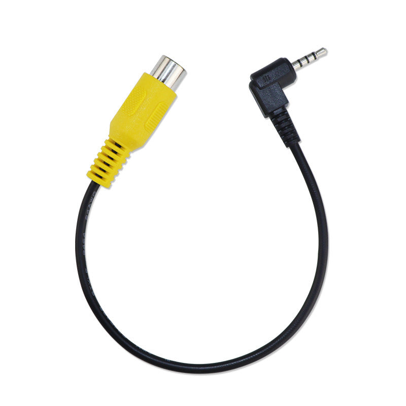 Car navigation video cable 2.5mm stereo four-section to RCA female head GPS camera conversion cable