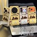 Leather pattern suitable for apple 16promax mobile phone case plush lying sleeping dog xiaomi 17 huawei autumn and winter anti-fall soft shell