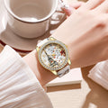 fashion snake print belt printing women's watch eiffel tower digital diamond-encrusted british watch student watch