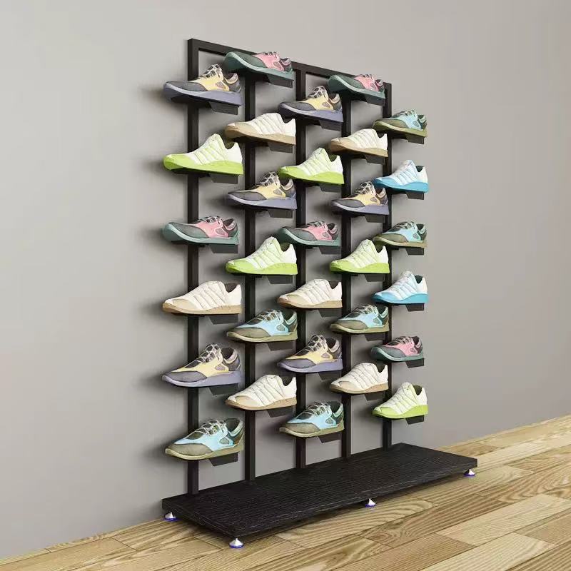 Source Factory Shoe Store Multifunctional Display Rack Double-sided Shelf Single-sided Shelf Metal Rack Removable Shoe Rack Storage
