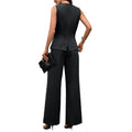 European and american cross-border e-commerce women's autumn new arrivals:  independent store washed fashionable elegant denim sleeveless set
