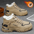 Men's winter fleece-lined thickened warm high-top cotton shoes 2025 new style athletic work safety martin boots