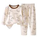 Autumn and winter kids' underwear set, baby lycra cotton thermal underwear, boys' and girls' base layer pajamas, loungewear, children's clothing
