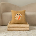 Cartoon plush throw blanket - dual use pillow blanket, crystal velvet, thickened towel embroidery, perfect for car, office, air conditioning, and nap time