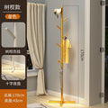 Three-pole bedroom hanging clothes rack, floor-standing coat rack, accessible luxury marble iron art, does not take up space, room clothes rack