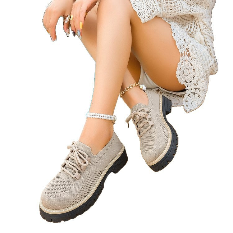 new arrival: plus-size flyknit platform loafers for cross-border e-commerce. sizes 36-43 available. wholesale options and dropshipping services available for  and