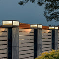 Qy solar outdoor post cap light waterproof villa courtyard lamp modern minimalist fence light front door pillar lamp post light
