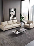 Small apartment sofa, modern minimalist bedroom, apartment rental, single sofa, office reception, three-seater small sofa
