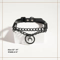 European and american harajuku punk style heart black chain choker necklace pu leather heart choker neck chain clavicle chain