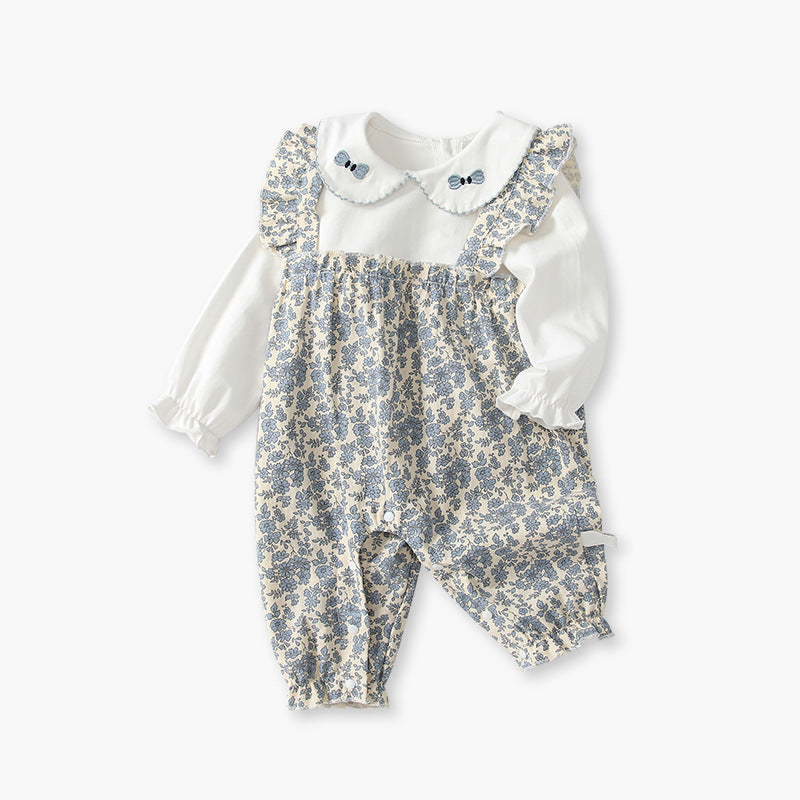 Autum jumpsuit type a pure cottonlong sleeves autumn clothing baby romper k-style small monthly children's clothing baby clothes clothing
