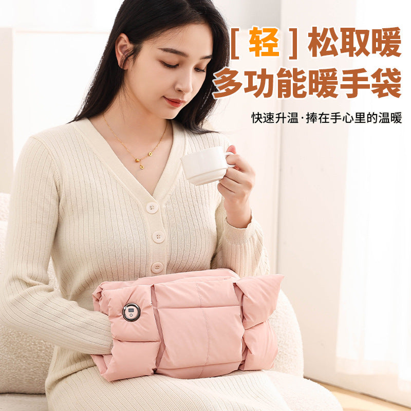 New arrival hand warmer gemstone graphene waterless hand warmer bag rechargeable hot water bag explosion-proof waist warmer belly electric hand warmer