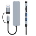 usb type-c 7-in-1 laptop multi-interface car charger hub (1-to-4)
