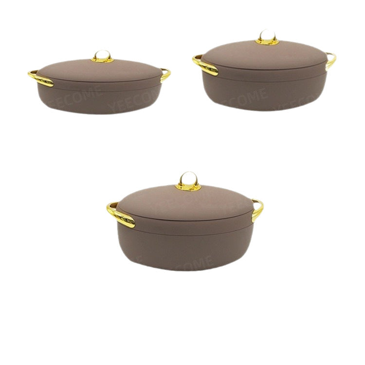 Export african heat preservation box2l2.5l3lexport3pcs set egg-shaped thermal insulation box