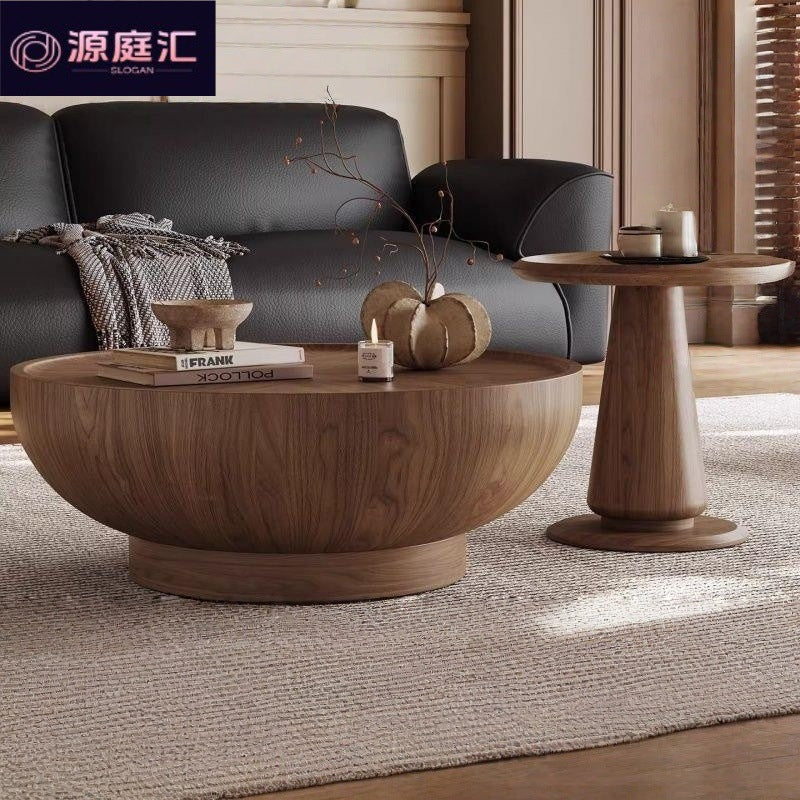 Second-hand style large and small round coffee table for home small apartment living roomaccessible luxury creative chinoiserieretroclassysensecasual coffee table