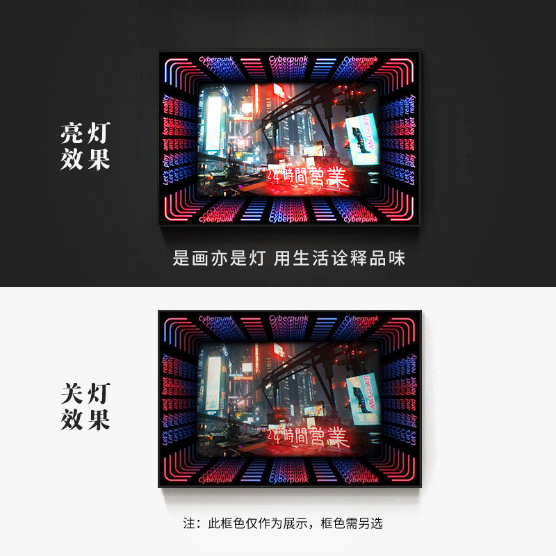 KTV box, private room, luminous hanging paintings, bar, pub, wall decoration painting, e-sports room, cyberpunk style mural
