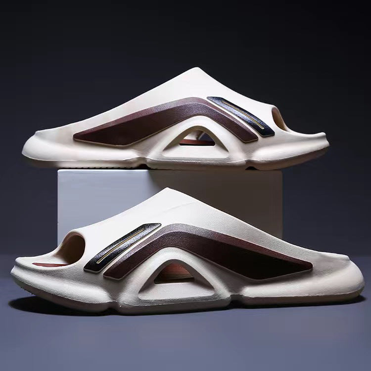 2023new arrival slippers for men summeroutwearthick sole step on shit one-line slippers beach trendyinscasual men's slippers