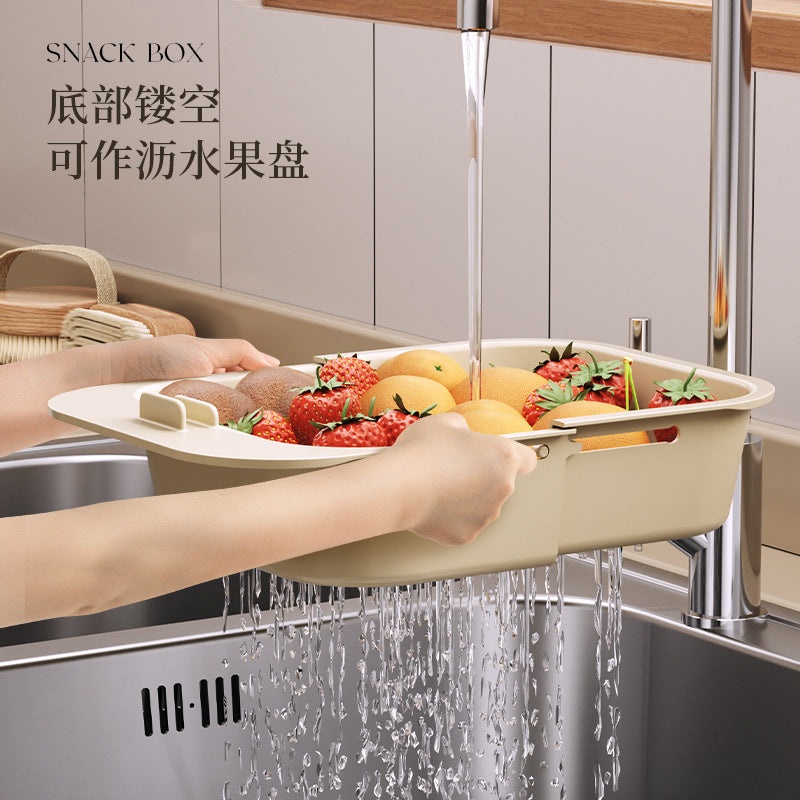 Lazy melon seeds snack dried fruit box double layer thickened living room drain basket household fruit plate drain plate storage box