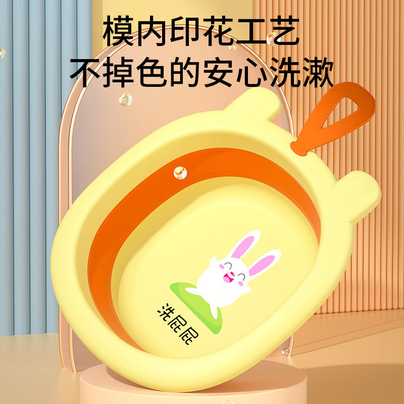 Baby wash basin - newborn & infant specially designed for washing face, bottom, and feet - collapsible