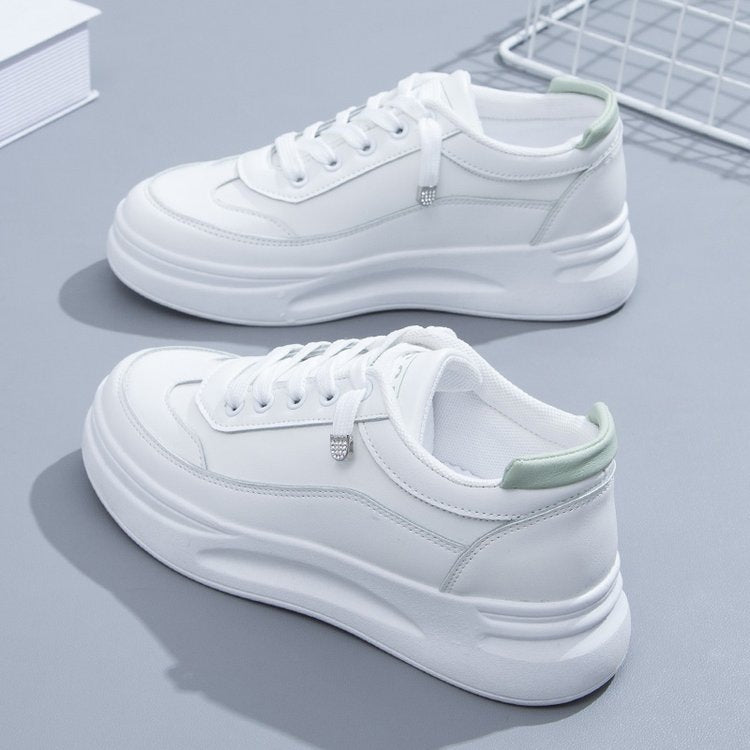 Simple and versatile white sneakers for women, new for summer 2025. white athletic casual sneakers, perfect for spring and autumn