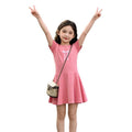 Girls' summer dress - new  collection - elementary school butterfly knot skirt - cute girl's dress - trendy casual style