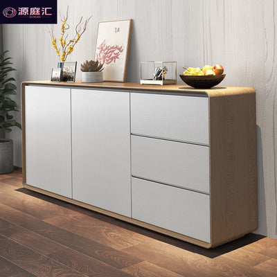 Solid wood sideboard - minimalist tea cabinet for living room, nordic kitchen storage cabinet, entryway console table, storage cabinet