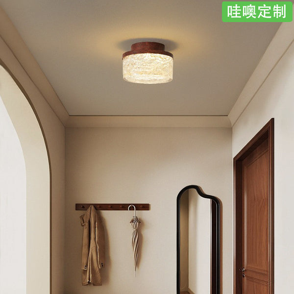 [Wow] New Chinese-style aisle corridor ceiling light, antique light luxury environmentally friendly resin entrance foyer light