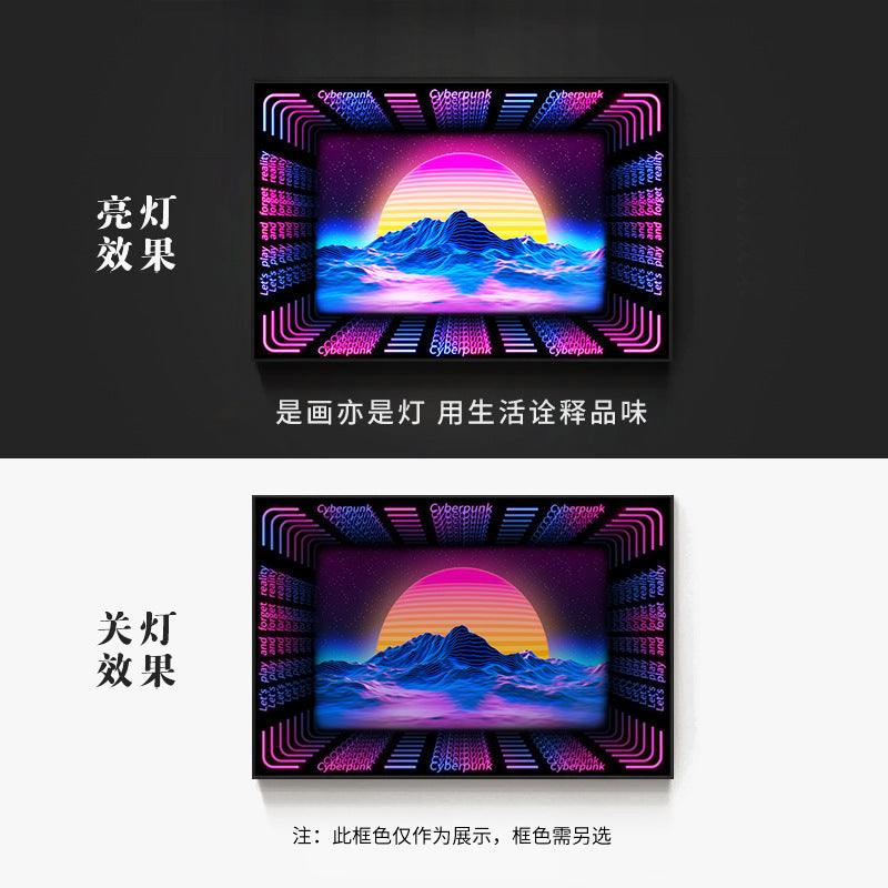 KTV box, private room, luminous hanging paintings, bar, pub, wall decoration painting, e-sports room, cyberpunk style mural