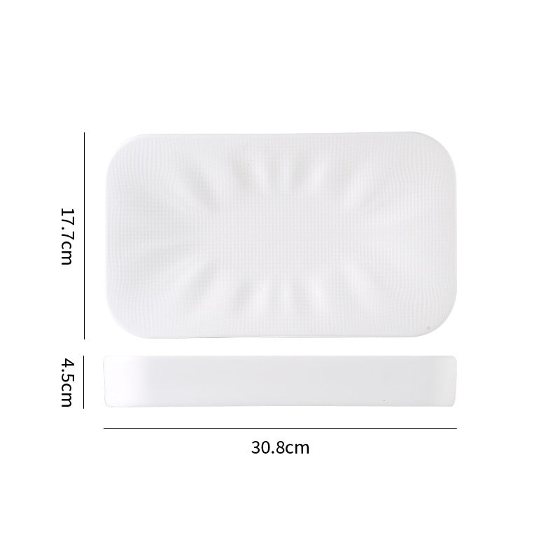 Minimalist white dinnerware restaurant hotel unique creative high-value plating dessert pastry western food plate steak plate