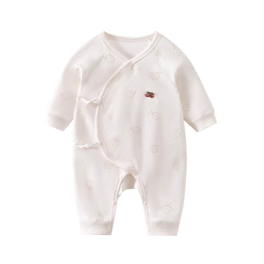 Babibele pure cotton boneless baby rompers all year round butterfly clothing toddler onesie long sleeves belly protection home clothes