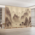 Used folding screen partition - premium living room accent, mobile office divider, simple live stream backdrop, creamy style