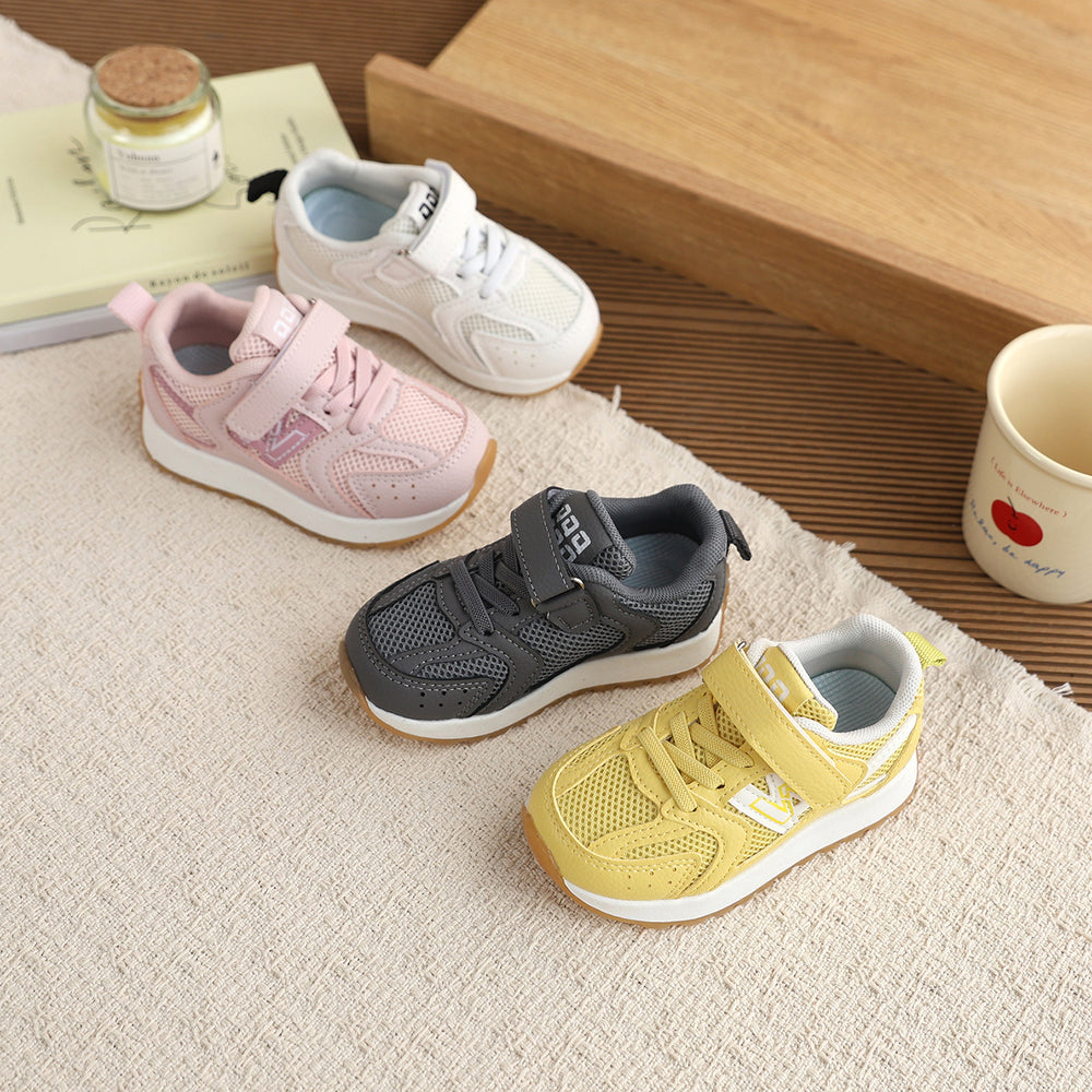 Girls' breathable first walking shoes, new korean style kids' shoes, fashionable casual sports running shoes, boys' crocs