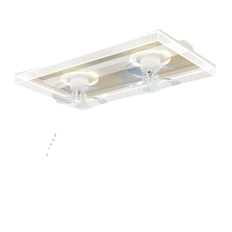 Fan light, living room ceiling light, light luxury, advanced sense, intelligent invisible fan light, integrated lighting combination, whole house package