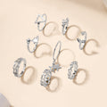 Wholesale heart rings: european & american cross-border jewelry, personalized alloy rings with diamond accents, fishtail & star stackable rings, high-end women's finger rings