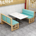 One table and two cards (imitation marble-black table frame)