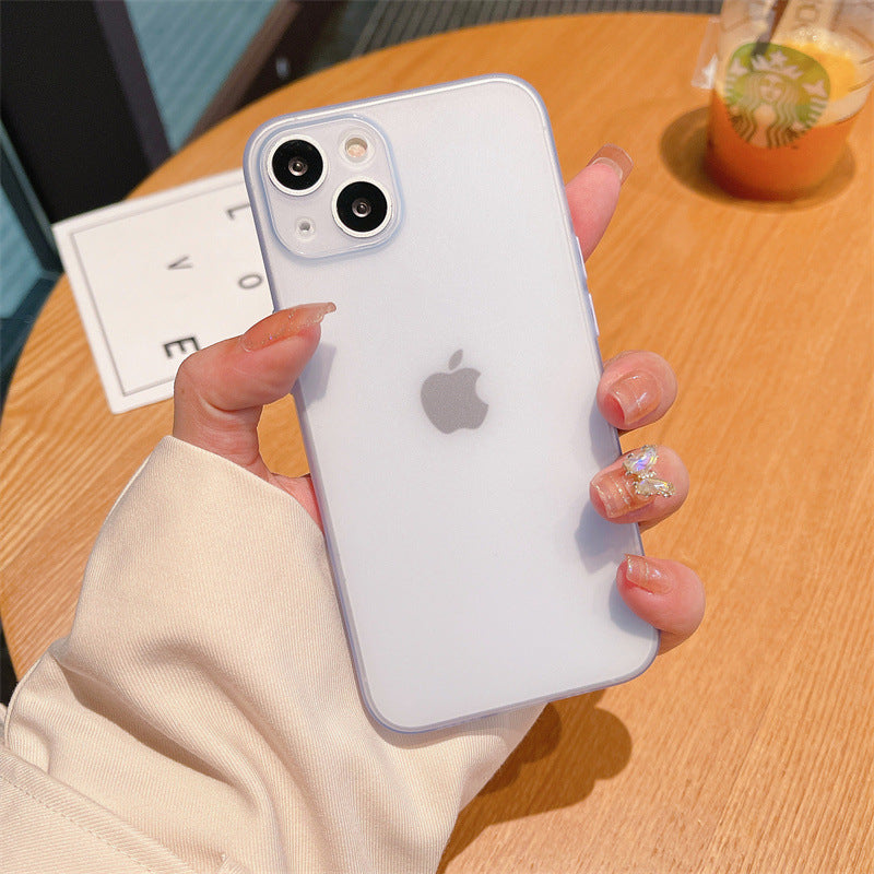 Suitable for iphone17pro ultra-thin frosted mobile phone case golden apple 15 heat dissipation fine hole 14 skin feel protective cover