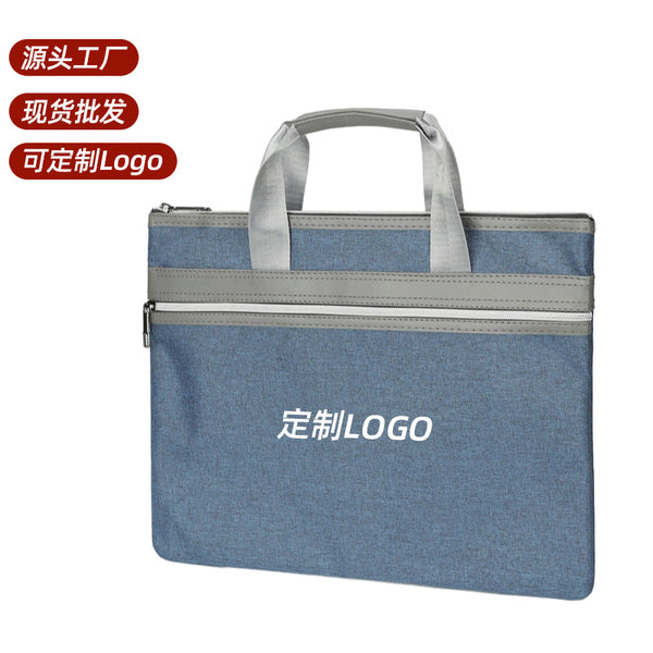 Wholesale new handbag training financial information bag 14.1 inch computer bag can be printed with trademark text