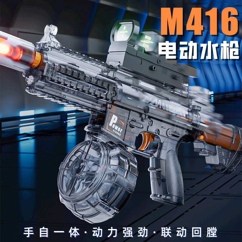 electric burst water gun m416 large capacity flame special effects water gun summer outdoor water toy for boys