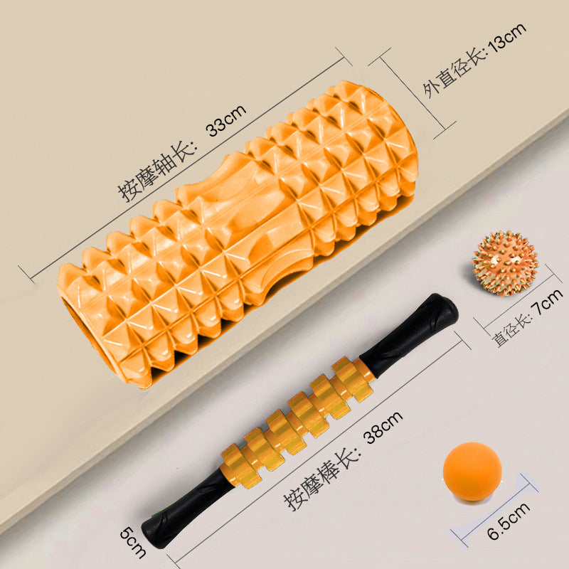 Wolf tooth shaped foam roller yoga column gear stick hollow pilates yoga shaft leg stretch foot bottom fascia ball