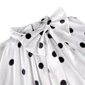 Simple polka dot top & slim-fit bodycon fishtail maxi skirt two-piece set - urban chic