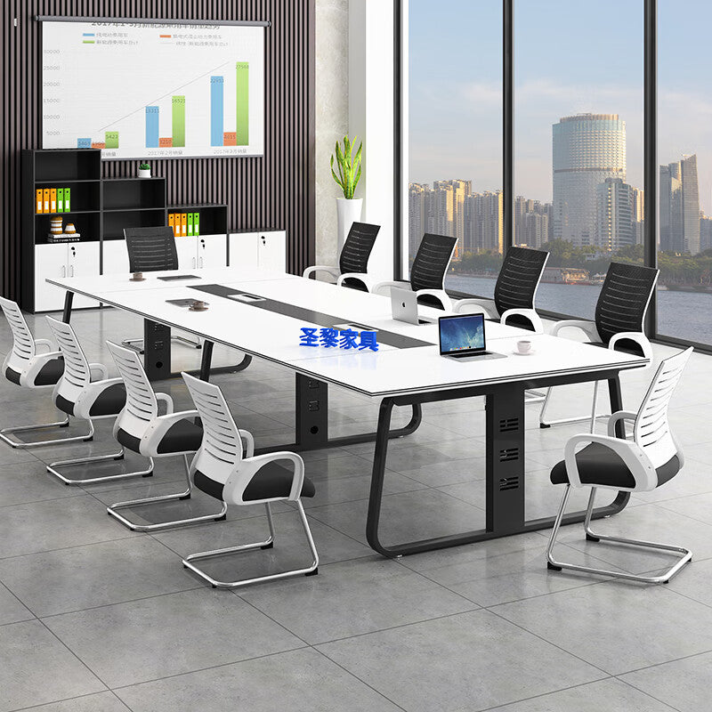 Saint li business conference table and chairs - long table for meetings, simple modern reception, negotiation, and training