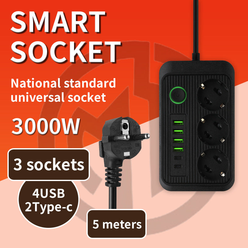 European standard power strip, russian/european power strip, german/korean 16a two-pin european standard home socket, austrian standard