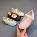 spring/autumn korean style new girls' leather shoes, export order, princess flats, children's velcro performance dance shoes