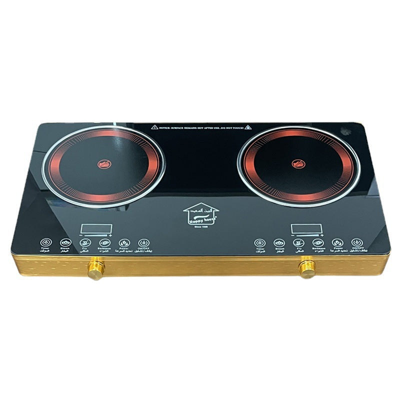 us standard smart high-power double-head electric ceramic stove with timed heating and double stove multi-function induction cooker for export