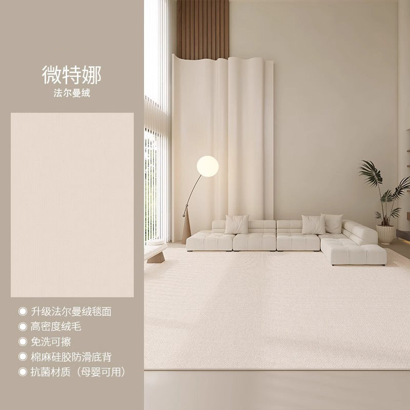 Distributed carpet living room italian minimalist  new waterproof bedroom no-wash wipeable light luxury high-end household floor mat